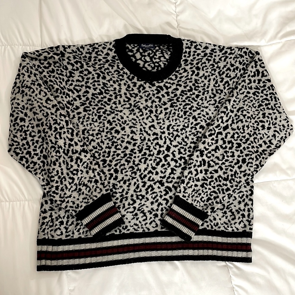 Splendid Cheetah Print Sweater